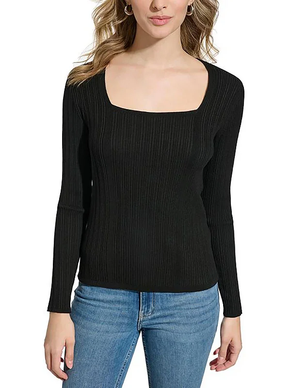 The Epitome Of Modern Women's Fashion Womens Knit Ribbed Pullover Sweater