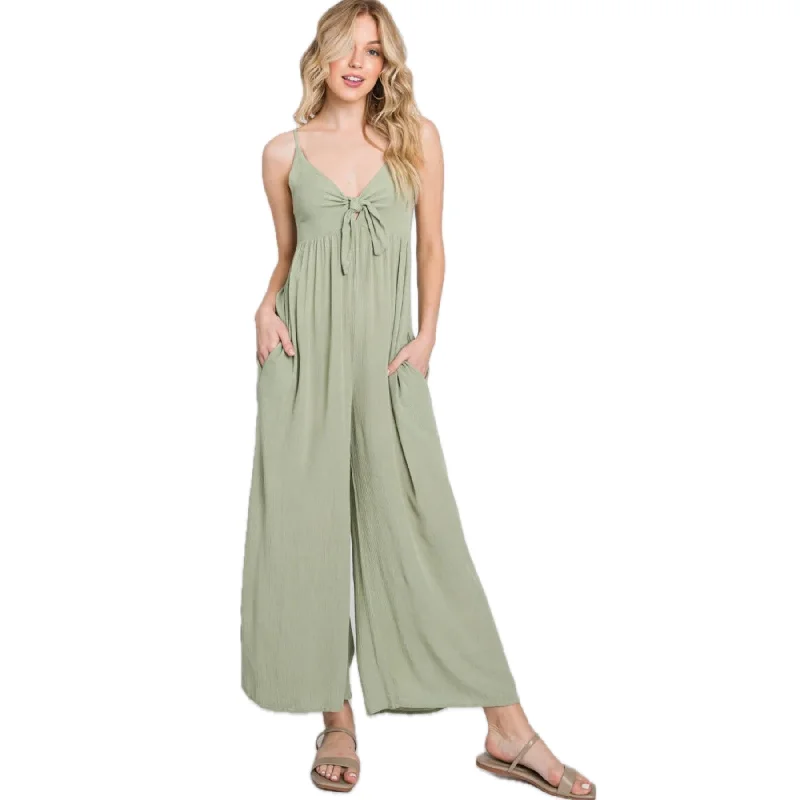 Fashion Forward Outfits Sweet Fling Wide Leg Sage Jumpsuit