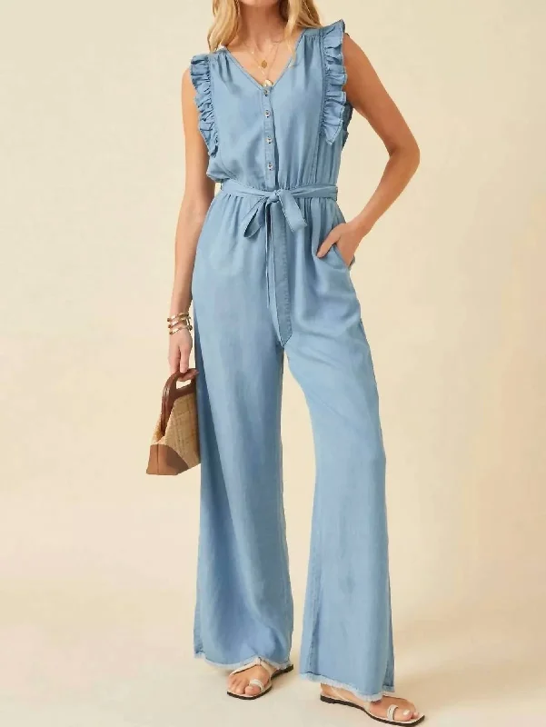 Latest Trends Johanna Jumpsuit In Chambray