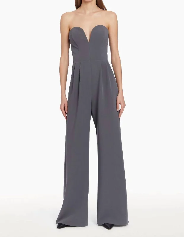 Trendy Urban Attire Cherri Jane Jumpsuit In Slate