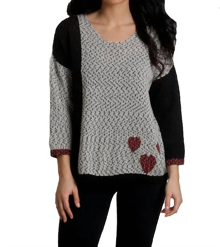 Athleisure Wear Crochet Heart Top In Frost Multi