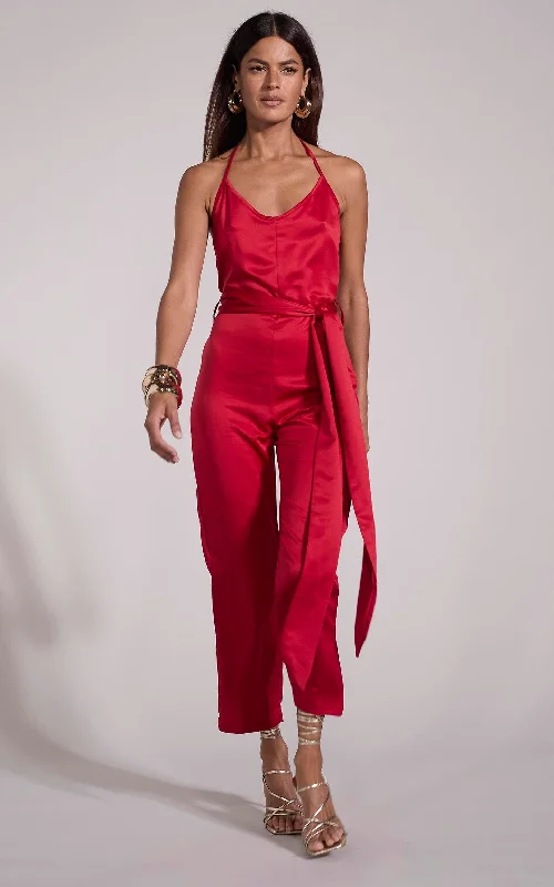 Current Trends Lexi Jumpsuit in Red