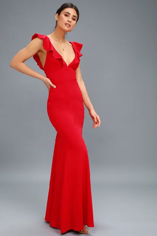 Women Wear Online Perfect Opportunity Red Maxi Dress