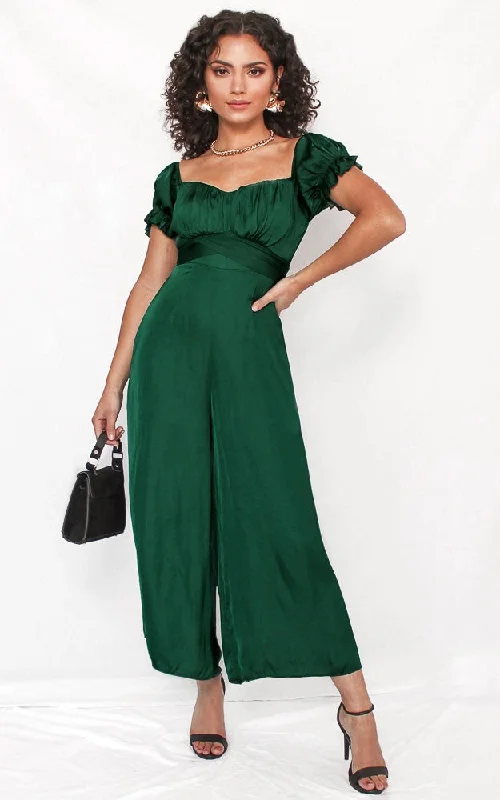 Women's Stylish Outerwear Jolene Jumpsuit - Emerald