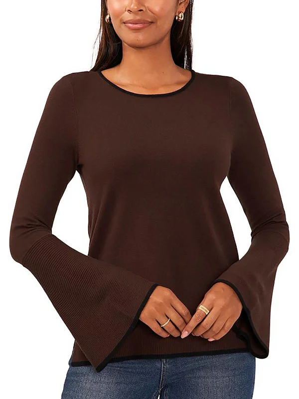 Clothes For Sale Womens Side Slit Long Sleeve Crewneck Sweater