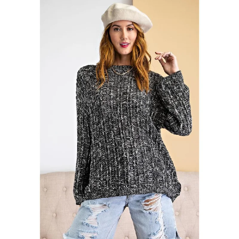 Comfortable Women's Outfits Textured Knitted Sweater