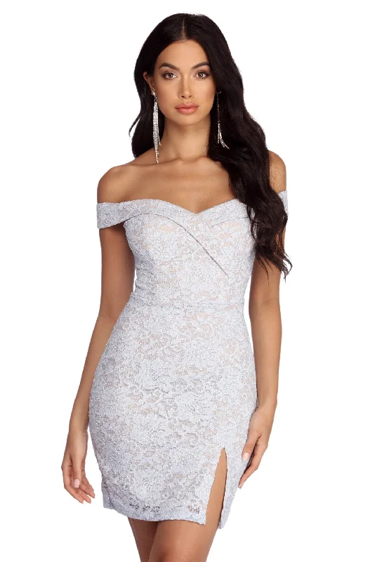 Comfort Centric Apparel 50 Shades Of Lace Mini Dress