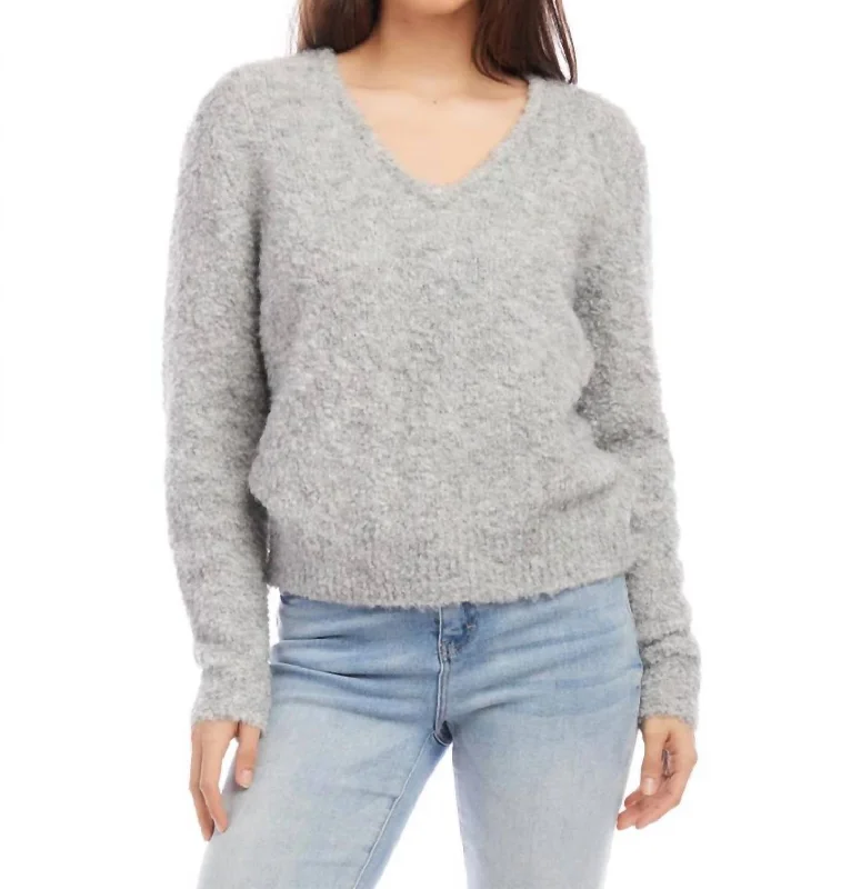 Women's Clothing for Every Occasion V-Neck Sweater In Grey