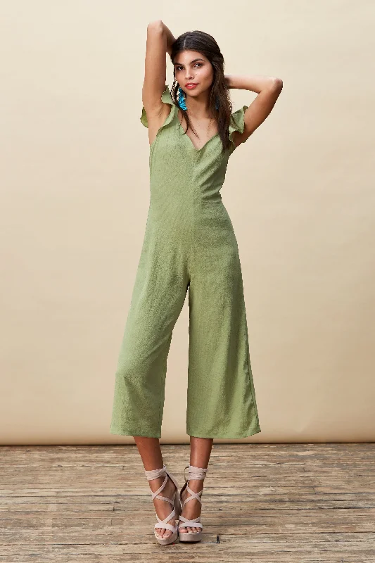 Exclusive Women's Fashion Collection Pixie Jumpsuit in Khaki