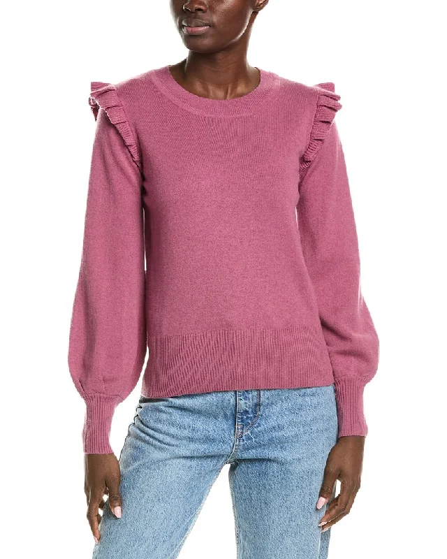 Discover Now QUINN Ruffle Sleeve Wool & Cashmere-Blend Sweater