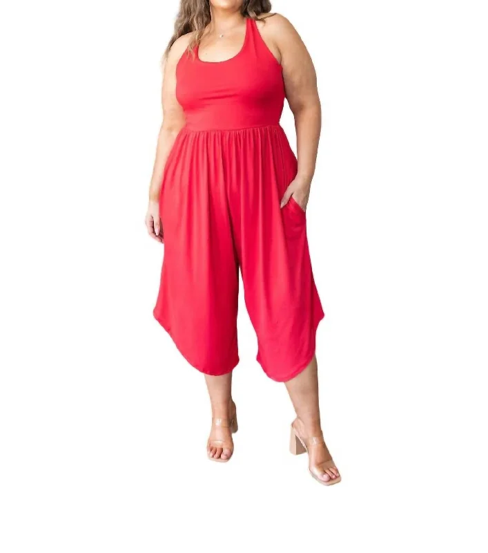 Casual Fashion Good Idea Jumpsuit In Red