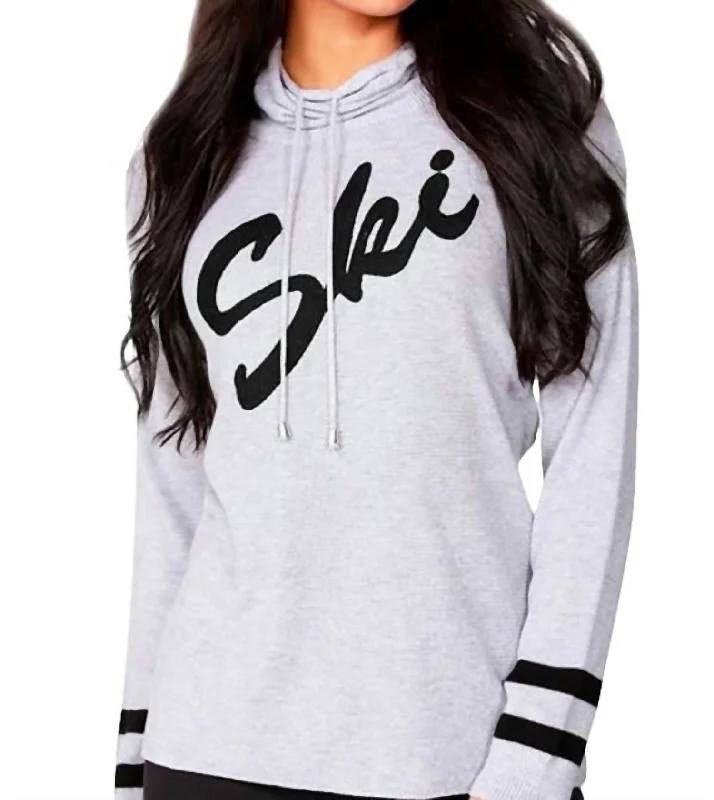 Outfits Ideas Ski Drawstring Sweater In Gray/black