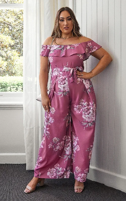 Sale On Sale Rosie Jumpsuit - Mauve Floral