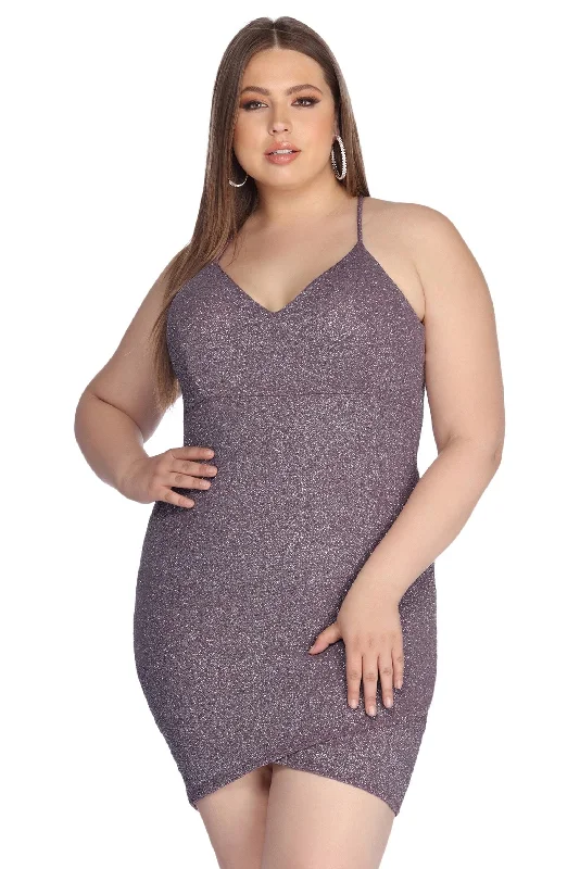 Women's Clothing Sale Online Plus Glow In Glitter Dress