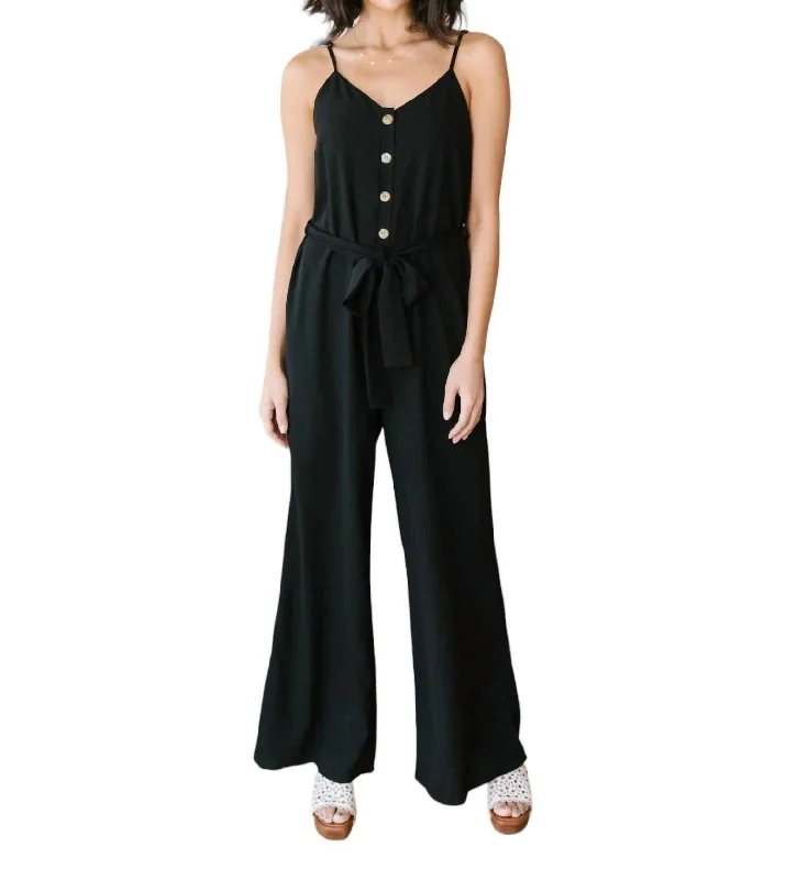 Bold Prints Casual Chic Dressed For The Night Jumpsuit In Black