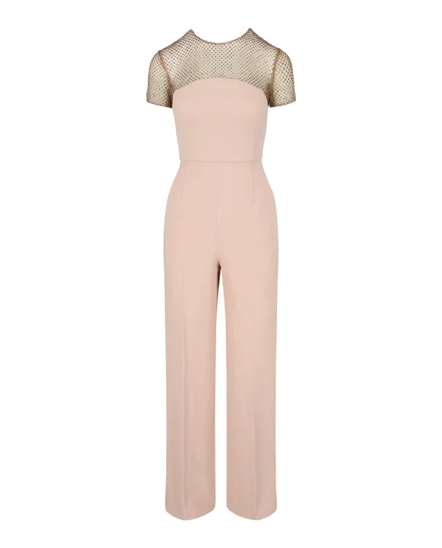 Trendy Outfits For Ladies Stella McCartney Crystal-Embellished Short Sleeve Jumpsuit