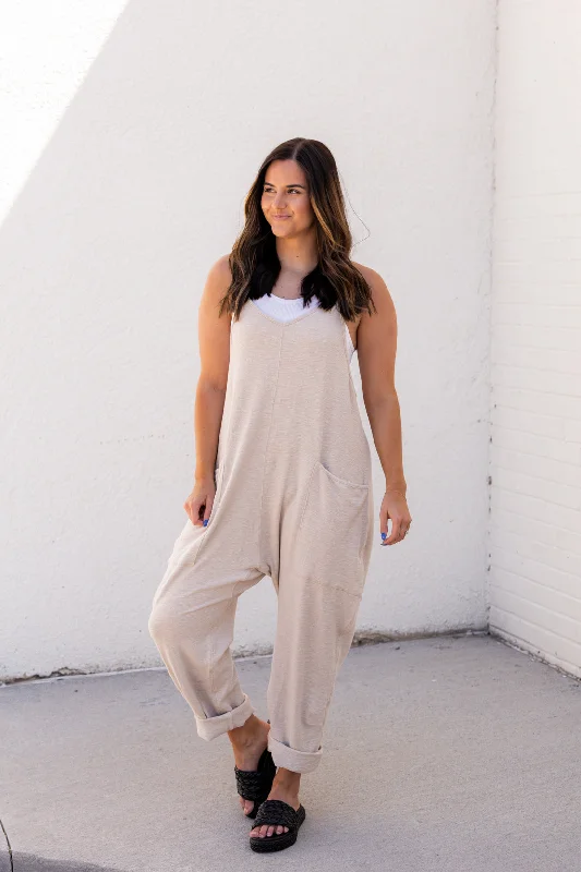 Mega Sale Winnie Loose Fit Jumpsuit | Beige