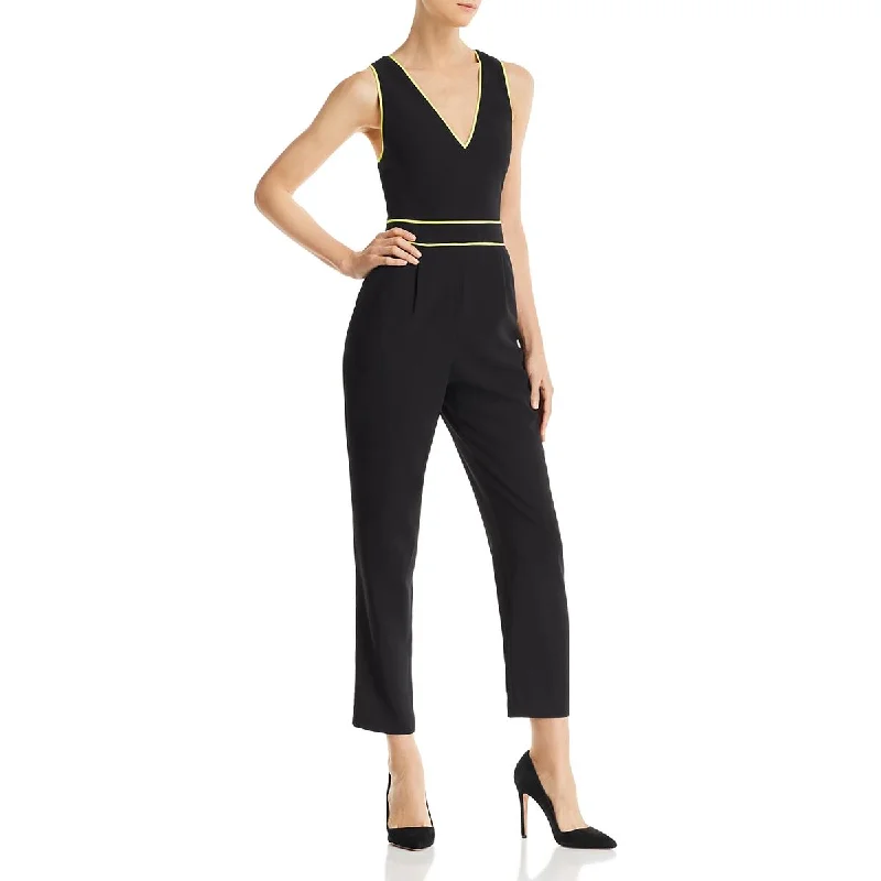 Special Offers Womens V-Neck Straight Leg Jumpsuit