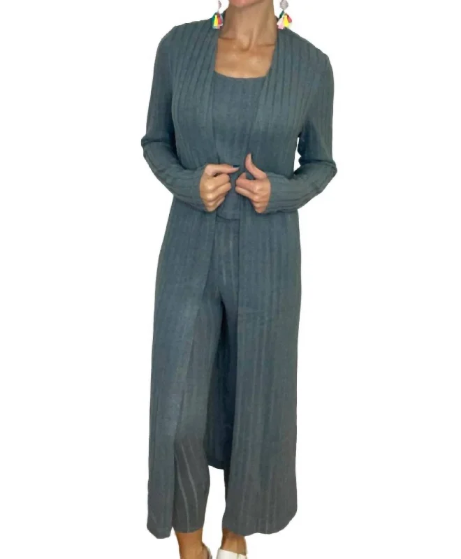 Fashion Women's Clothing Sondra Duster Cardigan In Blue