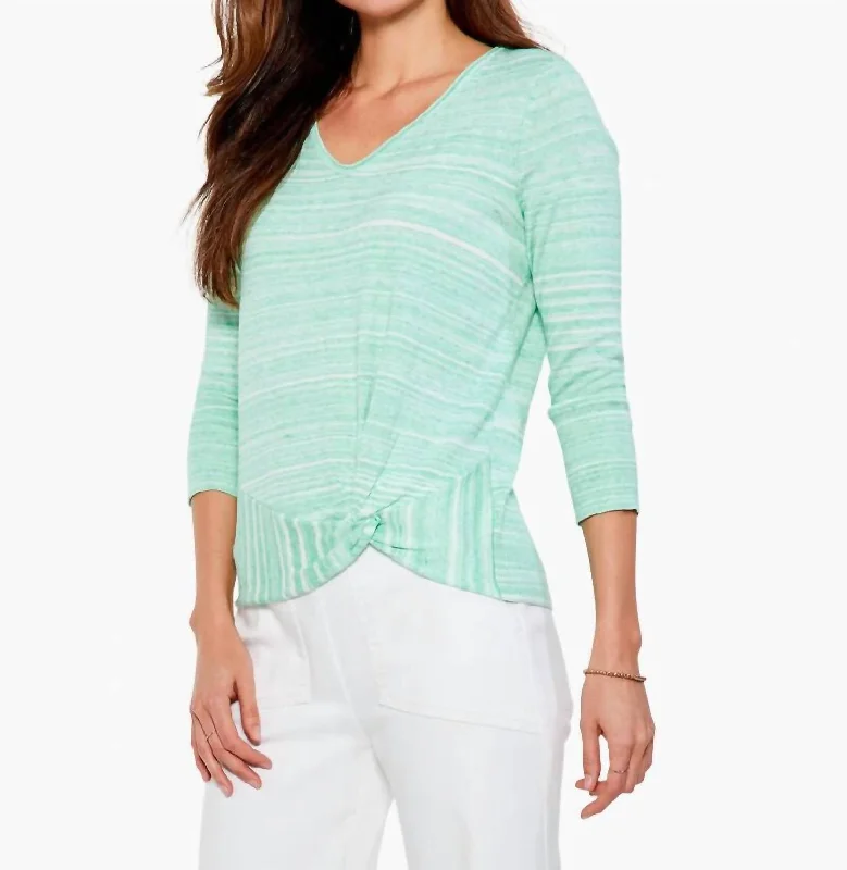 Sales For Clothes Spacedye Vital Twist Sweater In Green Mix