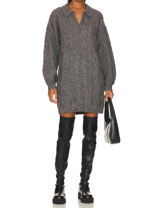 Flash Sale Now Debbie Sweater Dress In Heather Grey