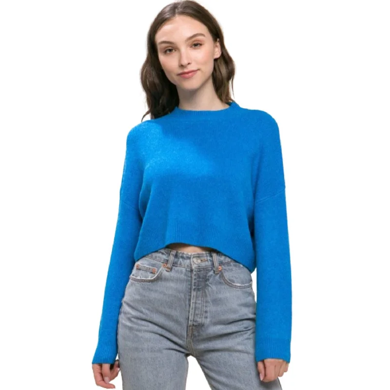 Modern Women's Wardrobe Essentials Wool Blend Cropped Sweater Top