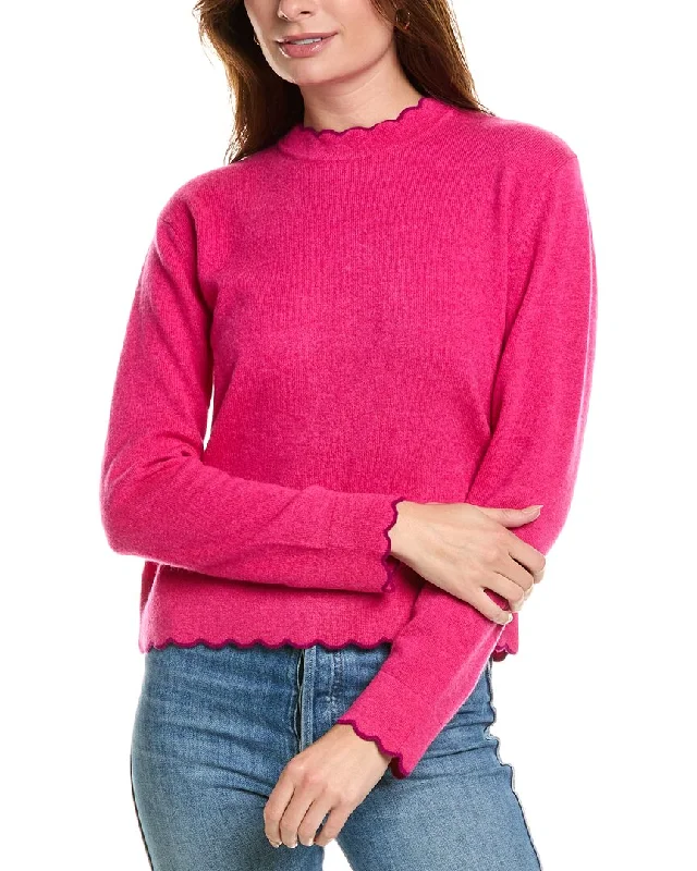 Insane Discount Onslaught Forte Cashmere Scallop Edge Boxy Cashmere Sweater