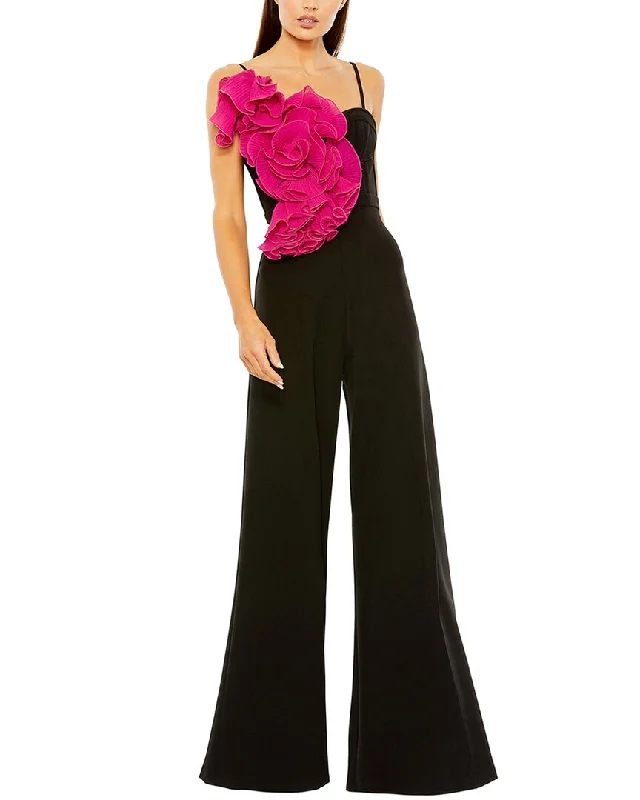 Crazy Price Slashing Mac Duggal Oversized Ruffle Wide Leg Jumpsuit