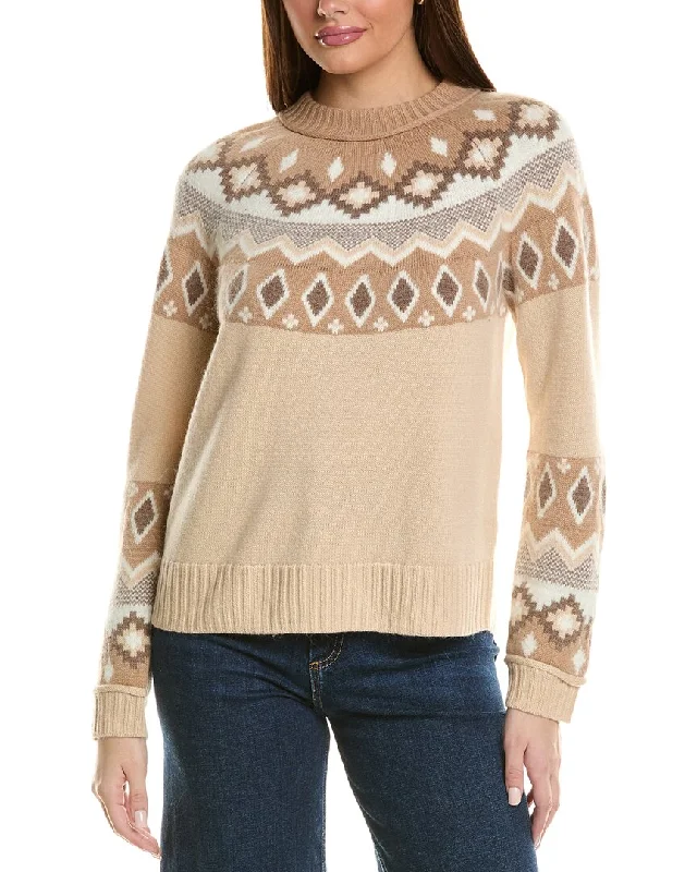 Effortless Style, Endless Impact Hannah Rose Fairisle Wool, Angora & Cashmere-Blend Sweater