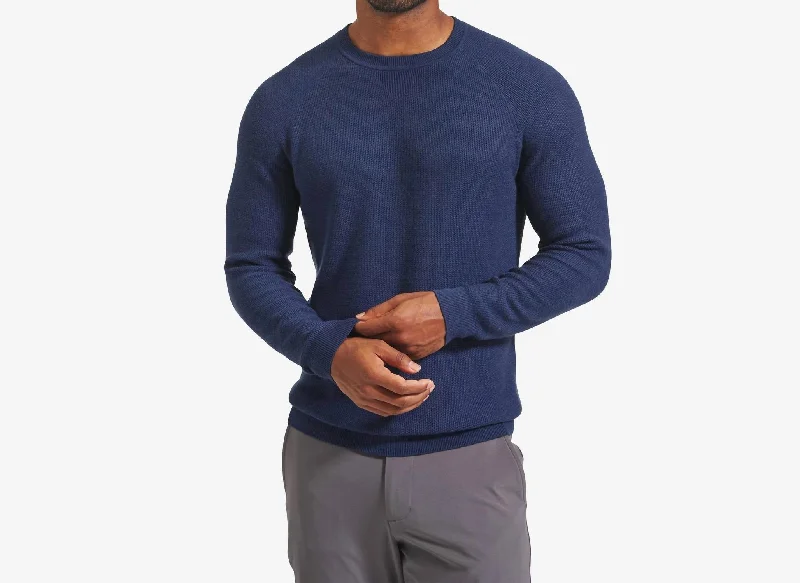 Trendy Online Boutiques Cassady Crewneck Sweater In Navy Heather