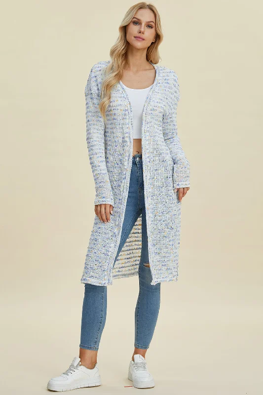 Trendy Styles Full Size Open Front Longline Cardigan