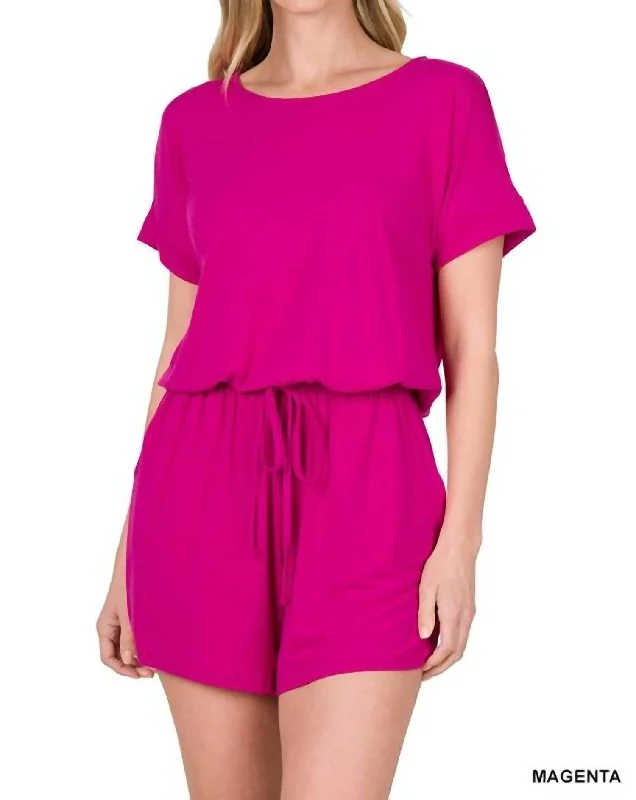 Hot Brand Discounts Real Cozy Romper In Magenta