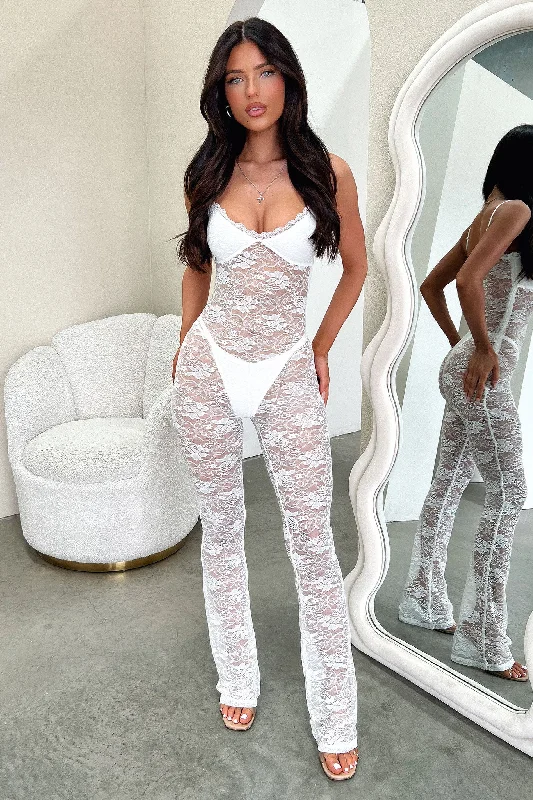 Latest Fashion Luisa Lace Jumpsuit - White