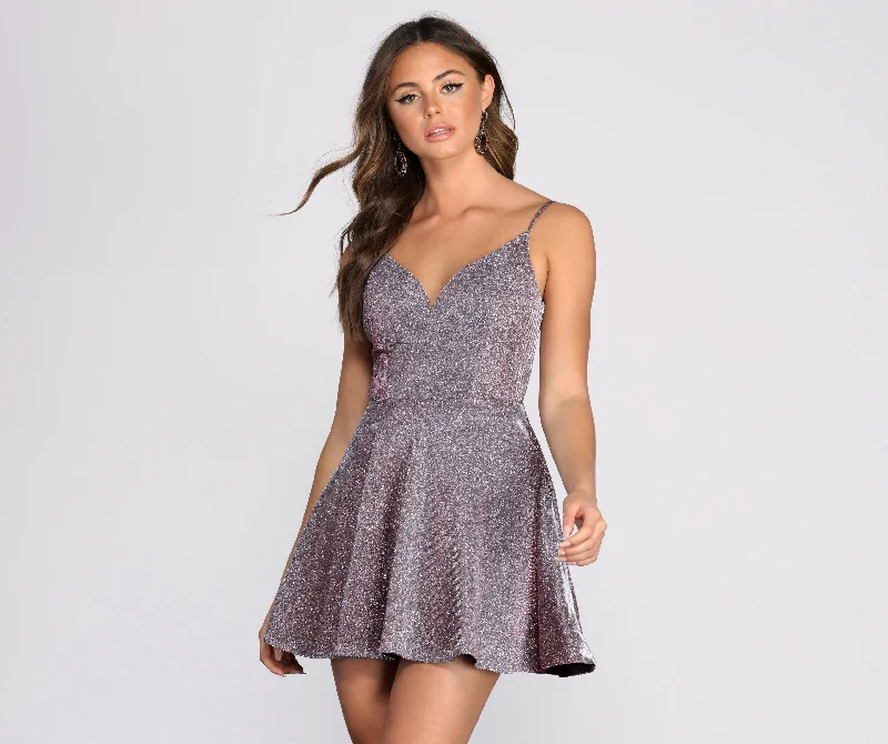 Hot Brand Discounts Layla Metallic Skater Dress