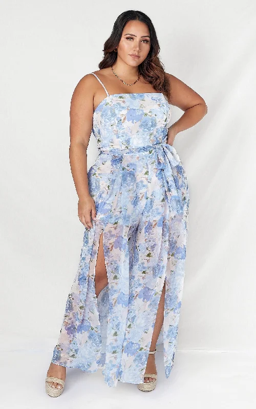 Women Online Clothing Boutiques Lagoon Jumpsuit - Blue Floral