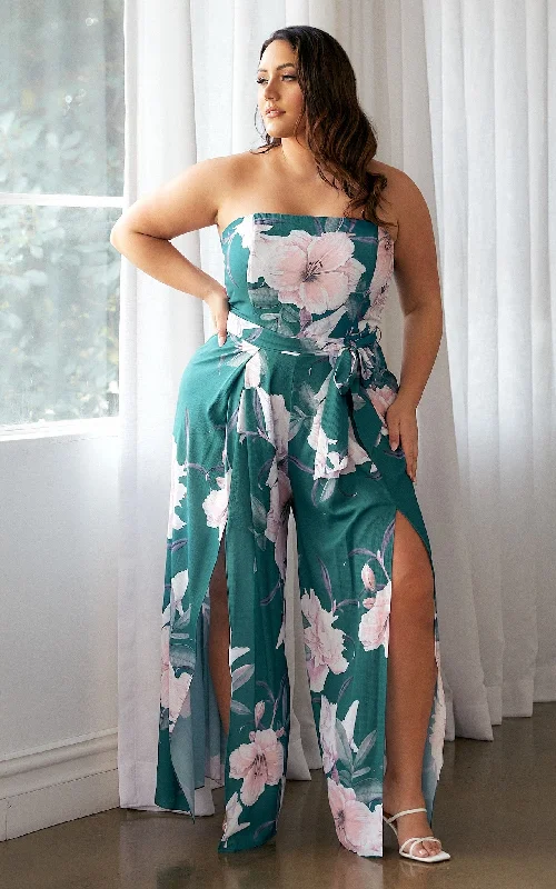 Special Offers Lagoon Jumpsuit - Green Floral