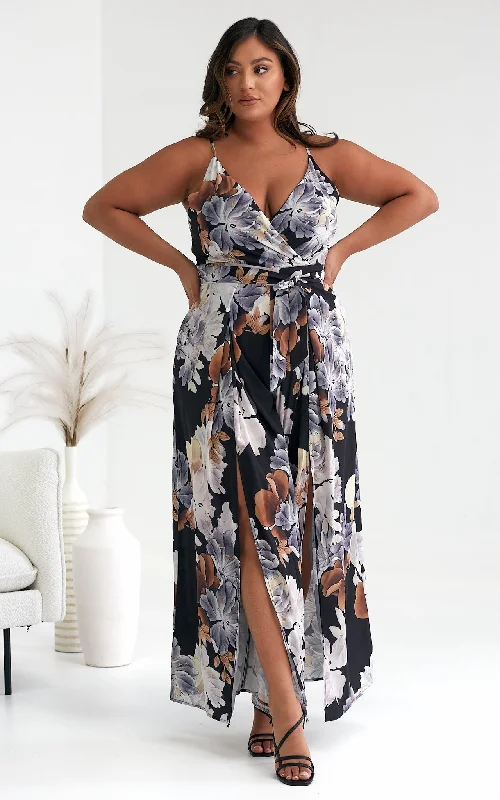 Bold Fashion Ariana Jumpsuit - Multi Black Floral