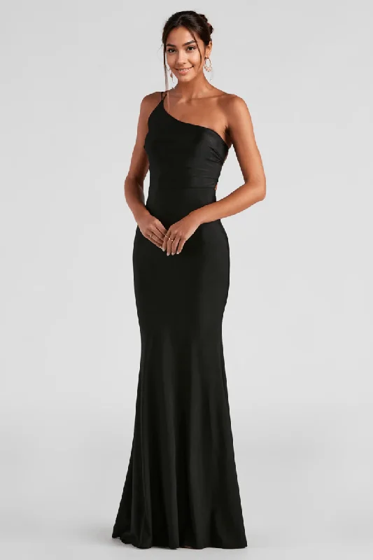 Current Trends Brie Formal One-Shoulder Mermaid Dress