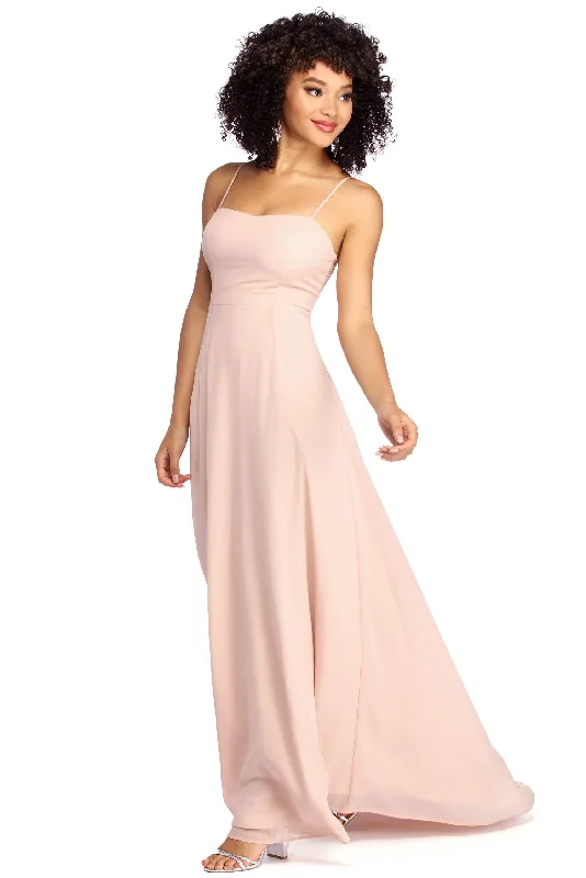 Dive Into Trendy Styles Cynthia Formal Chiffon Sweetheart Dress