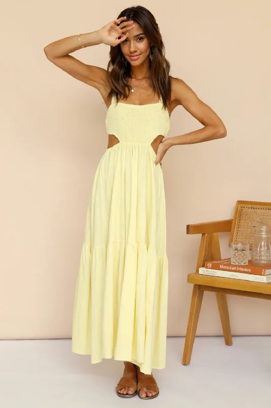 Weekend Exclusive Blink Twice Maxi Dress Yellow