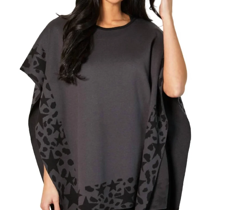 Attire Sale Scoop One Size Poncho In Coal