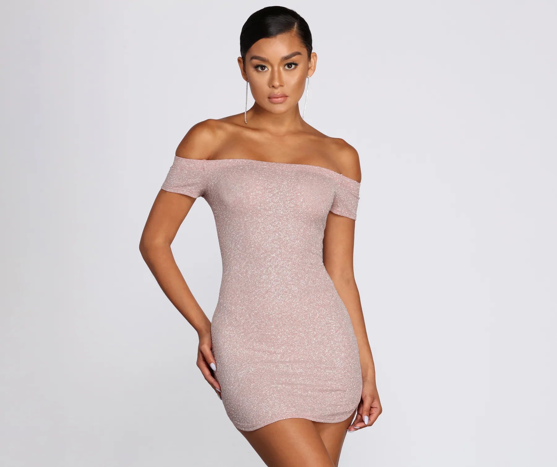 Unleash Your Trendy Side Round And Round Glitter Dress