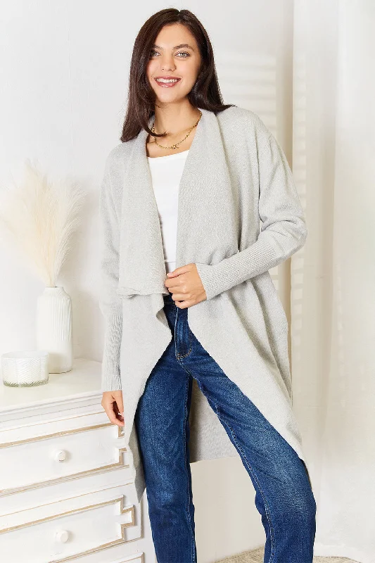 Fashion Sale Open Front Duster Cardigan with Pockets