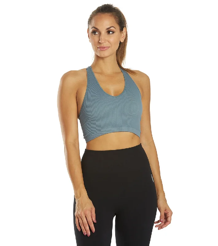 Cutting Edge Fashion Free People Free Throw Yoga Crop Apres Blue