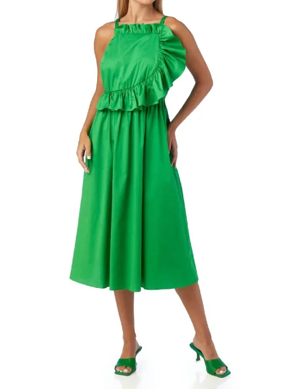 Trendy New Clothes Genevieve Dress In Bright Fern