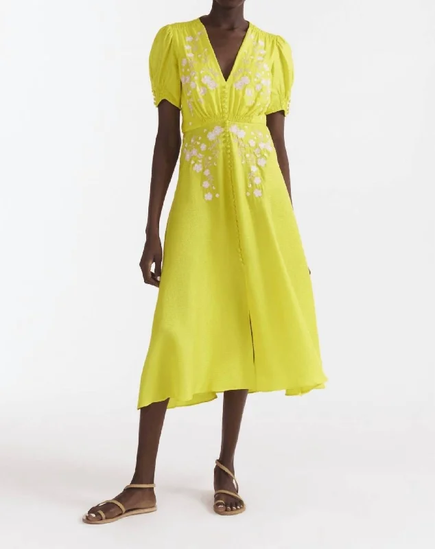 Clearance Sale, All Cheap Lea Dress In Bright Lemon