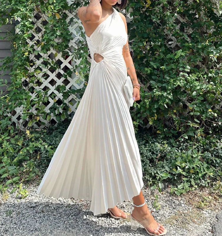 Vibrant Femme Fashion Olympia Maxi Dress In Pearl