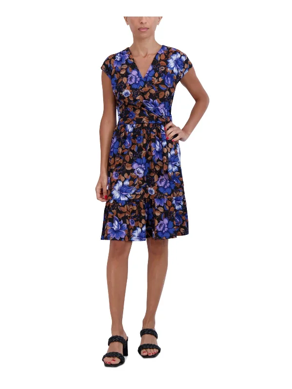 Unbeatable Prices Petites Womens Floral A-Line Mini Dress