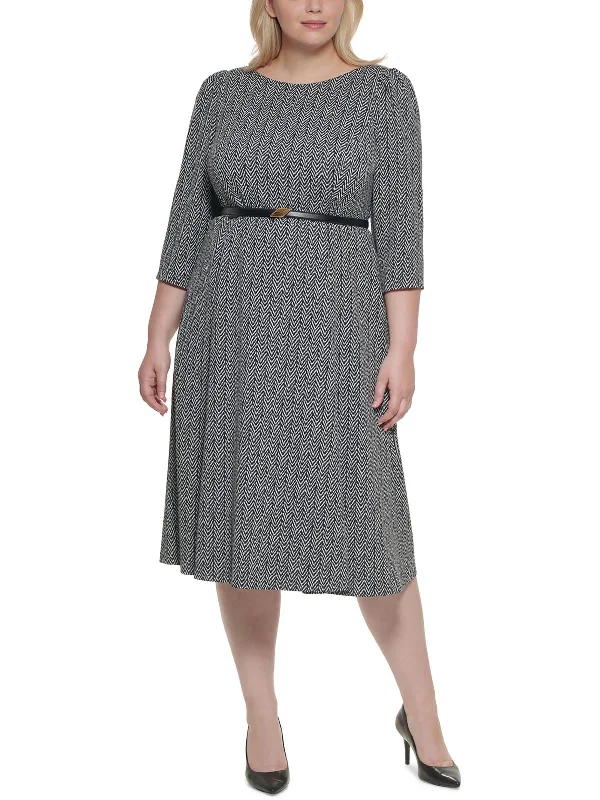 Clearance Sale Plus Womens Knit e Midi Dress