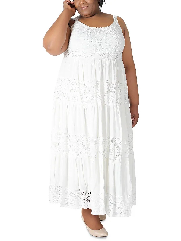 Online Boutique Clothing Plus Womens Lace Sleeveless Maxi Dress